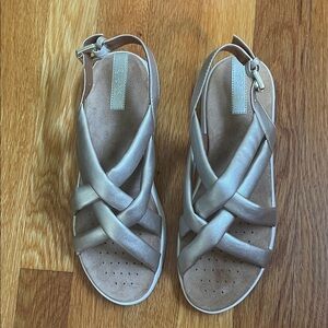 Geox Women's Silver Strappy Sandals